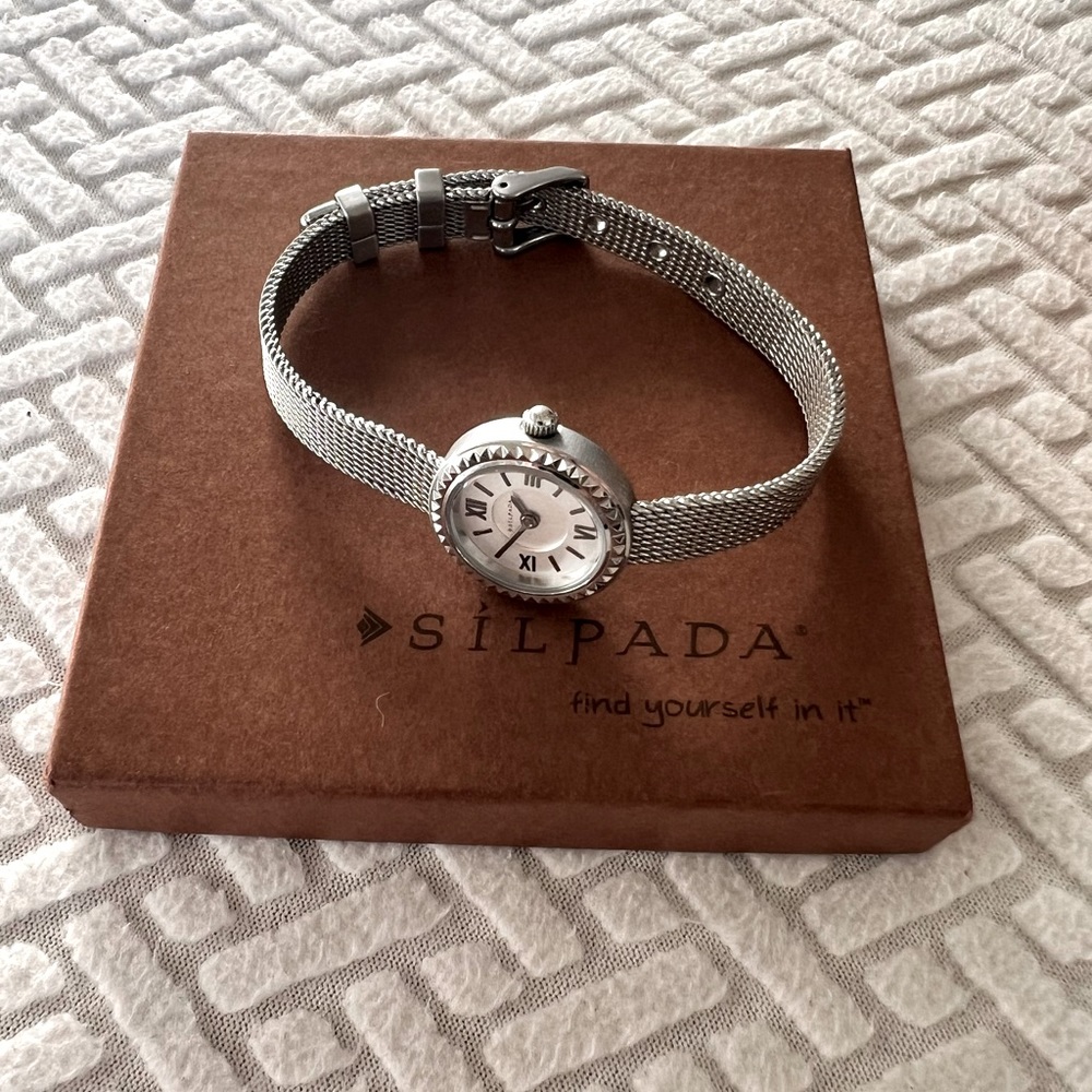 Silpada Always Elegant Mesh Band Watch T3138 -New Battery View 3